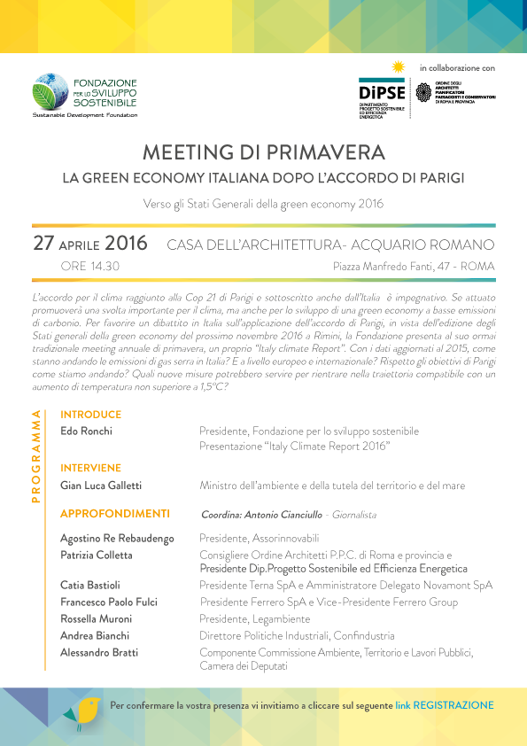 programma meeting di primavera 2016